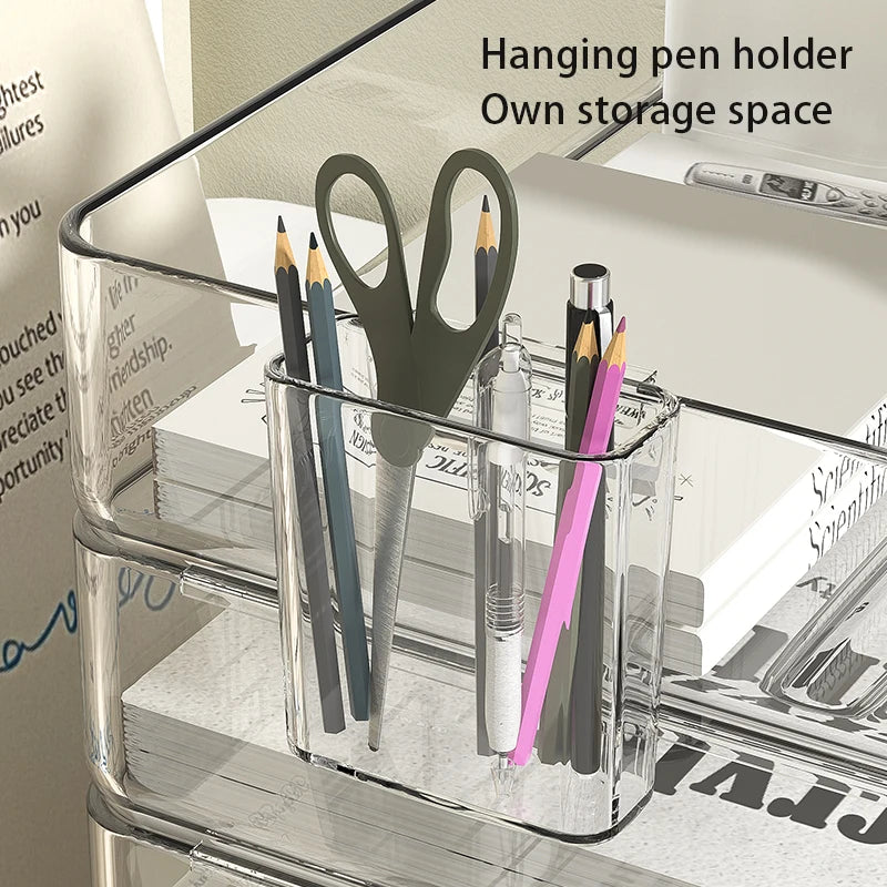 Clear Acrylic Desk Organizer (4-Pack) – Stackable Paper Trays Divina Constitutio