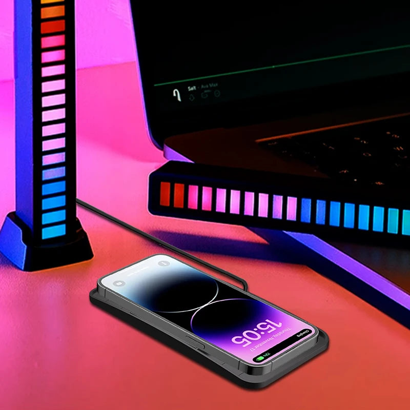 15W Fast Wireless Charging Pad — Non-Slip Car Mat Charger, USB-Powered & Lightweight Kairos & Co.