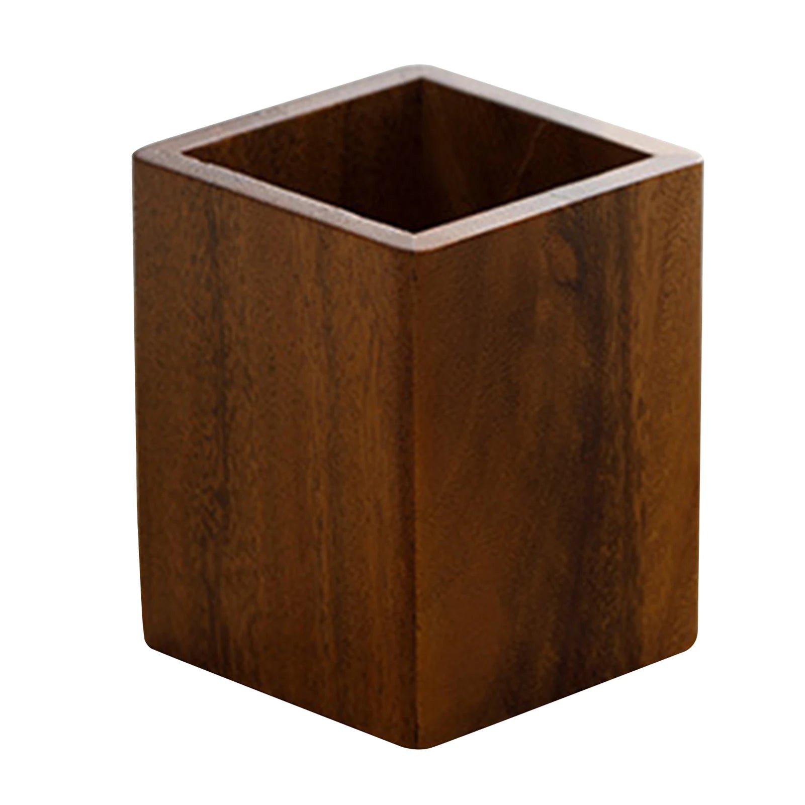 Walnut Wood Pen Holder – Vintage Desktop Stationery Organizer Kairos & Co.