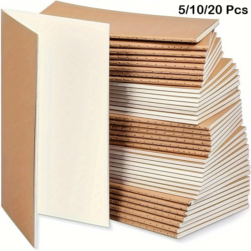Mini Pocket Notebook (5/10/20pcs) – Blank Unlined Journal, 5.12x3.54" Divina Constitutio