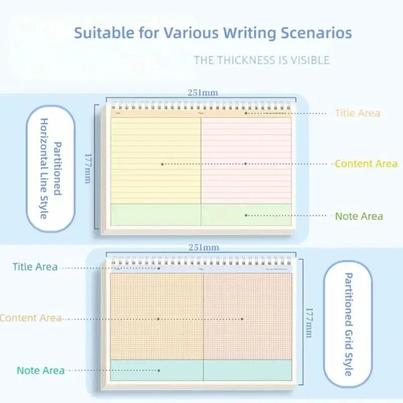 B5 Coil Notebook 60 Sheets – Thick Paper Notepad for Classroom Note-Taking Divina Constitutio