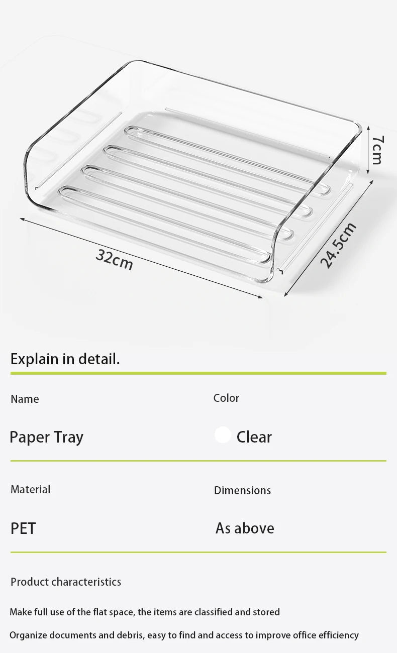 Clear Acrylic Desk Organizer (4-Pack) – Stackable Paper Trays Divina Constitutio