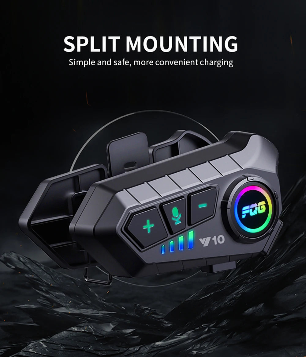 Bluetooth 5.3 Helmet Headset Wireless Hands-free Call Phone Kit Motorcycle Waterproof Earphone MP3 Music Player Speaker for Moto Kairos & Co.