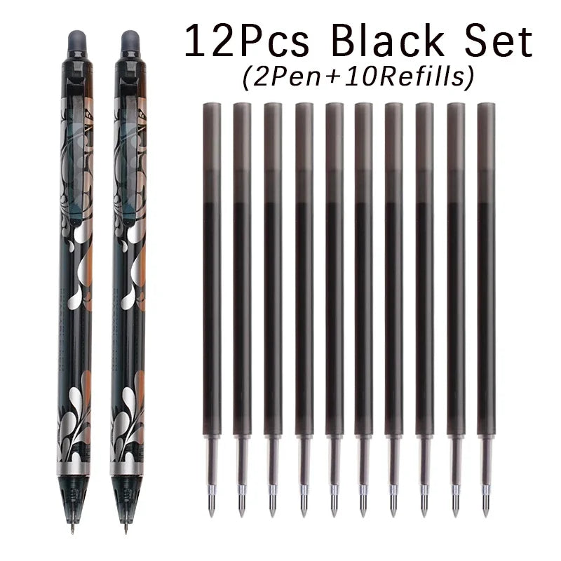 Erasable Gel Pen Set – 6-Color Kawaii Stationery, 0.5mm Divina Constitutio