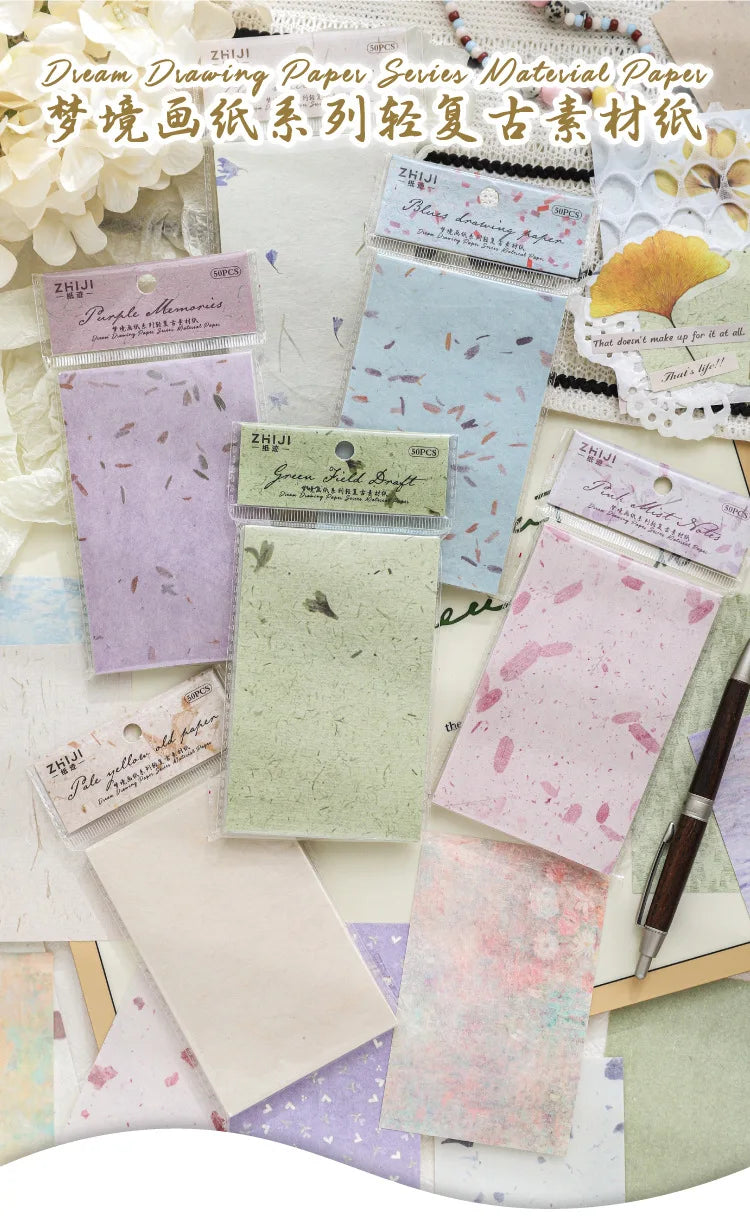 Cleaned-up Title:
Dreamland Memo Pad – 50pcs Decorative Paper for Journaling & Scrapbooking Divina Constitutio