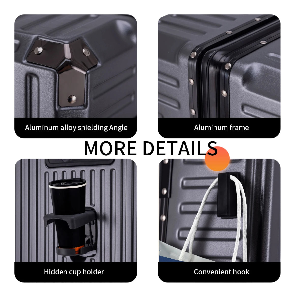 Trolley Luggage 20 24 26 28" Aluminum Frame Rolling Luggage Case USB Travel Suitcase on Wheels Combination Lock Carry on Luggage Kairos & Co.