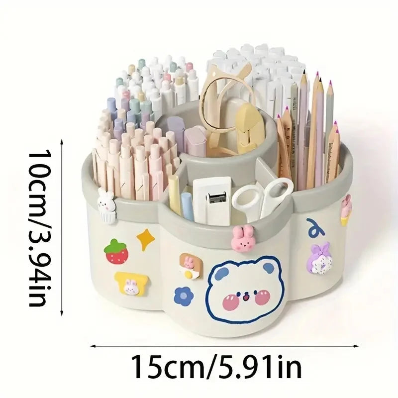 Large Capacity 360° Rotating Pen Holder & Desktop Organizer Kairos & Co.