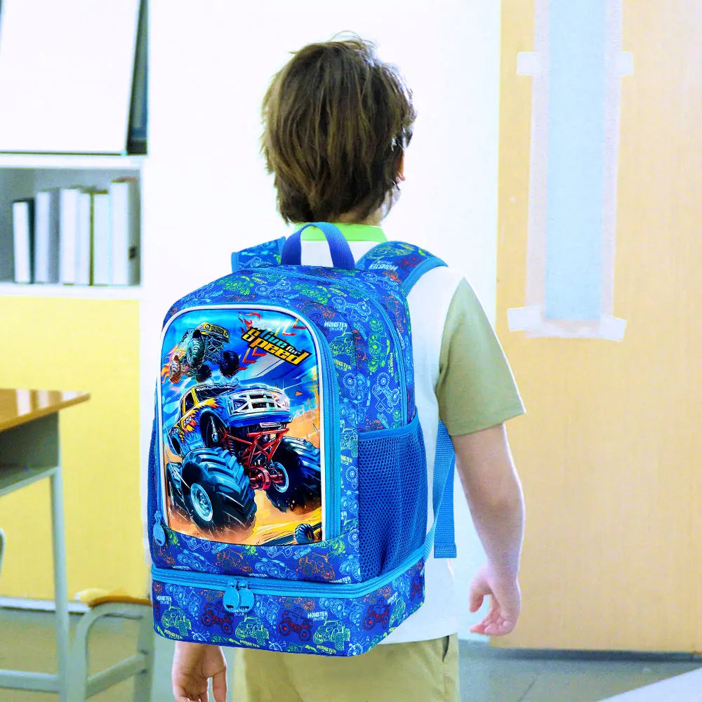 Boys' School Backpack Set – Built-In Lunch Bag Compartment Divina Constitutio