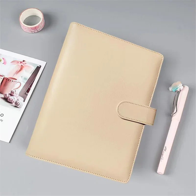 Macaron Series PU Leather Notebook Cover – A5/A6 Clip-On Binder Divina Constitutio