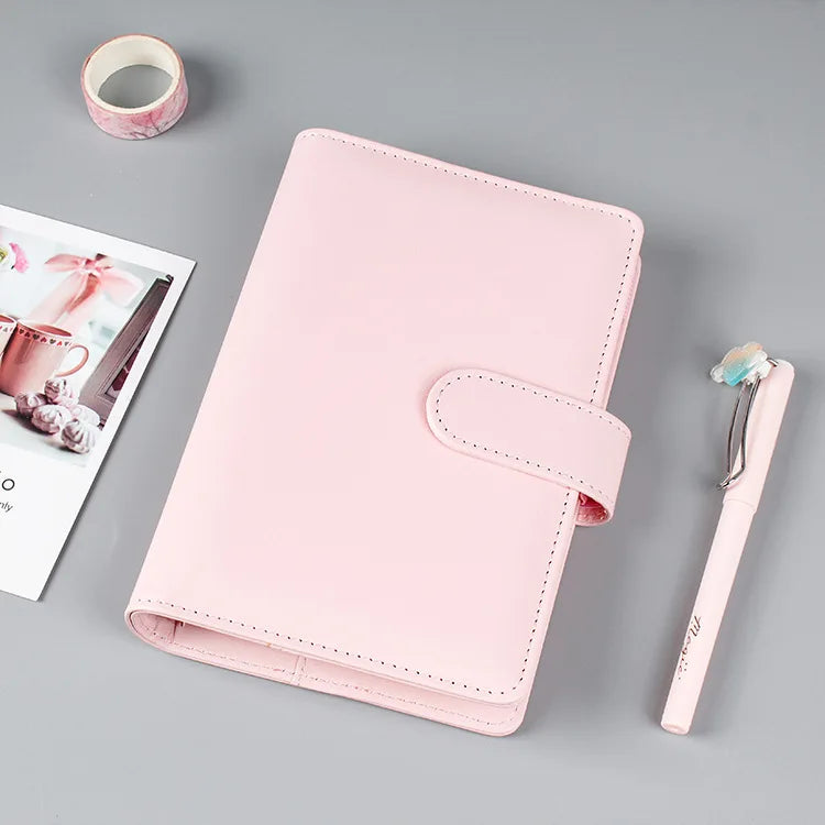 Macaron Series PU Leather Notebook Cover – A5/A6 Clip-On Binder Divina Constitutio