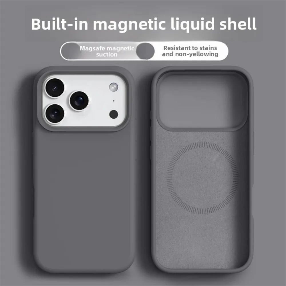 Magnetic Liquid Silicone Case for iPhone 17 & iPhone 16 Pro Max – Soft Bumper Protective Cover Kairos & Co.