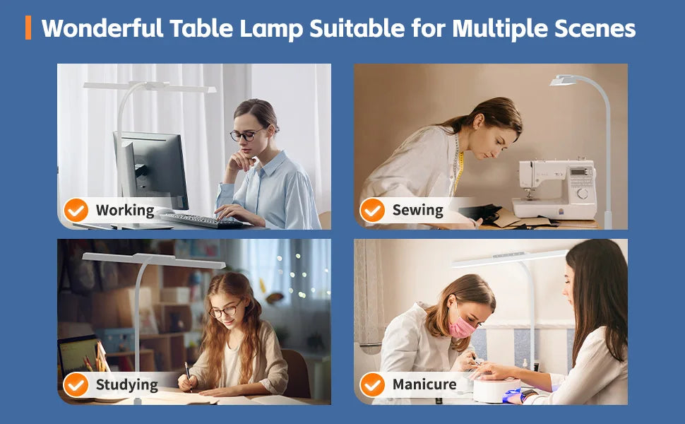 LED Desk Lamp with Clamp – 3 Color Modes & Stepless Dimming Kairos & Co.