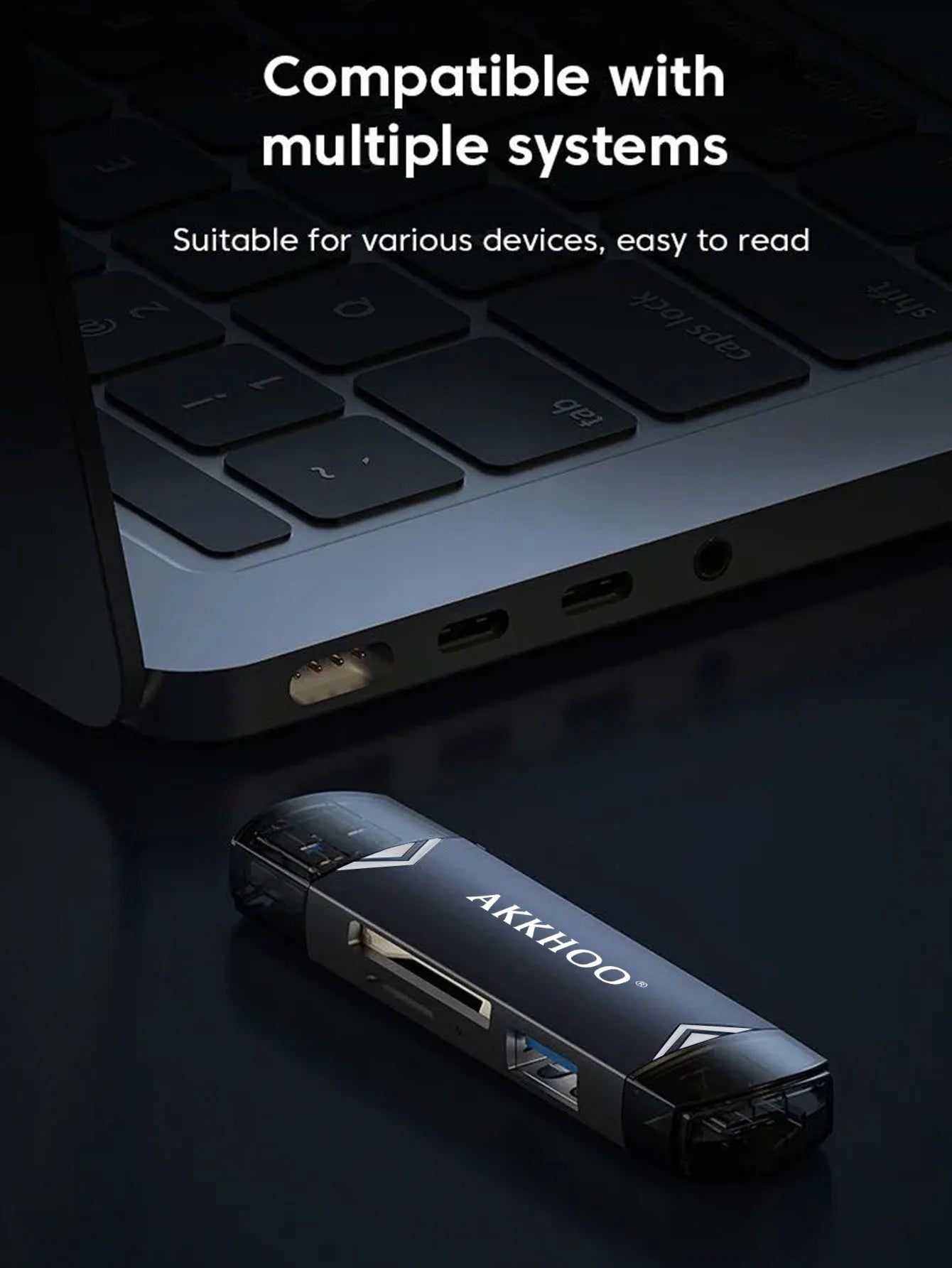 Type-C 6-in-1 Multi-Function Card Reader – High-Speed Data Transfer Adapter Kairos & Co.