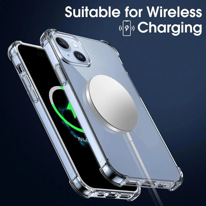 Shockproof Clear Silicone Phone Case for iPhone 7–15 Series | Transparent Soft Protective Cover Kairos & Co.