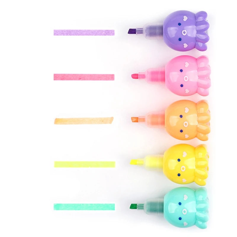 Colorful Octopus Highlighter Marker Pens – Pastel Colors Kairos & Co.