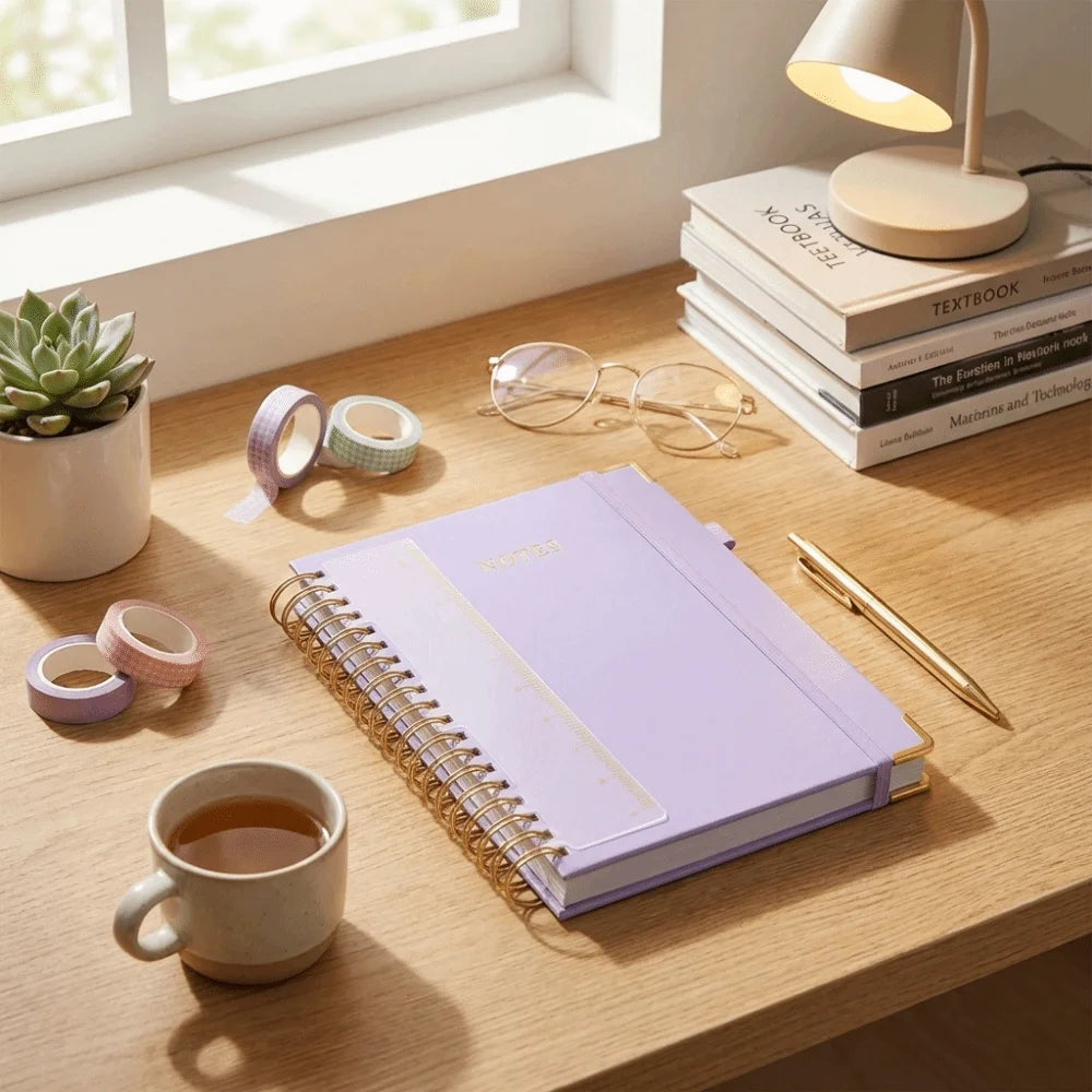 300-Page PU Leather Journal – Smooth Writing, No Ink Bleed Divina Constitutio