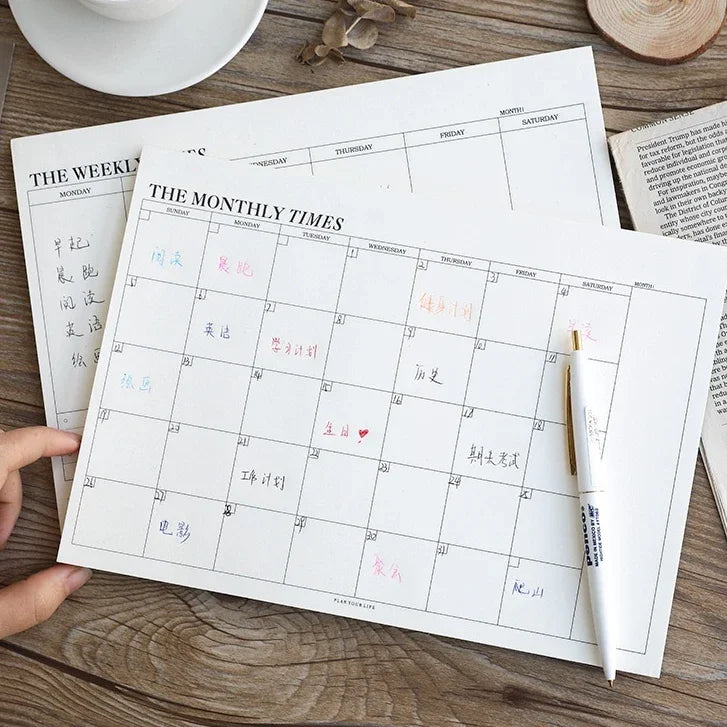 Weekly/Monthly Planner Notebook – Undated Study & Office Agenda Divina Constitutio