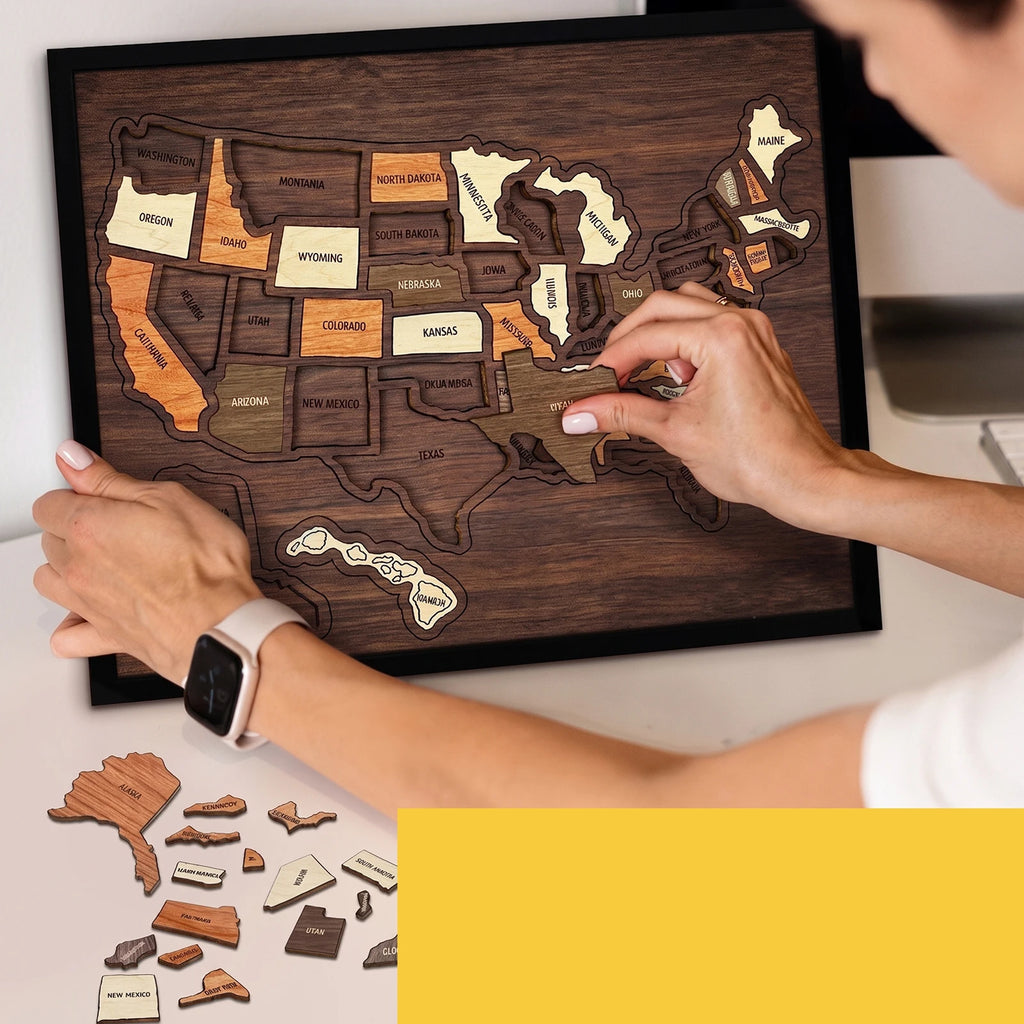 MapQuest™ USA Puzzle 🗺️✨ — Build Your Travel Memories TOP-TECH Store