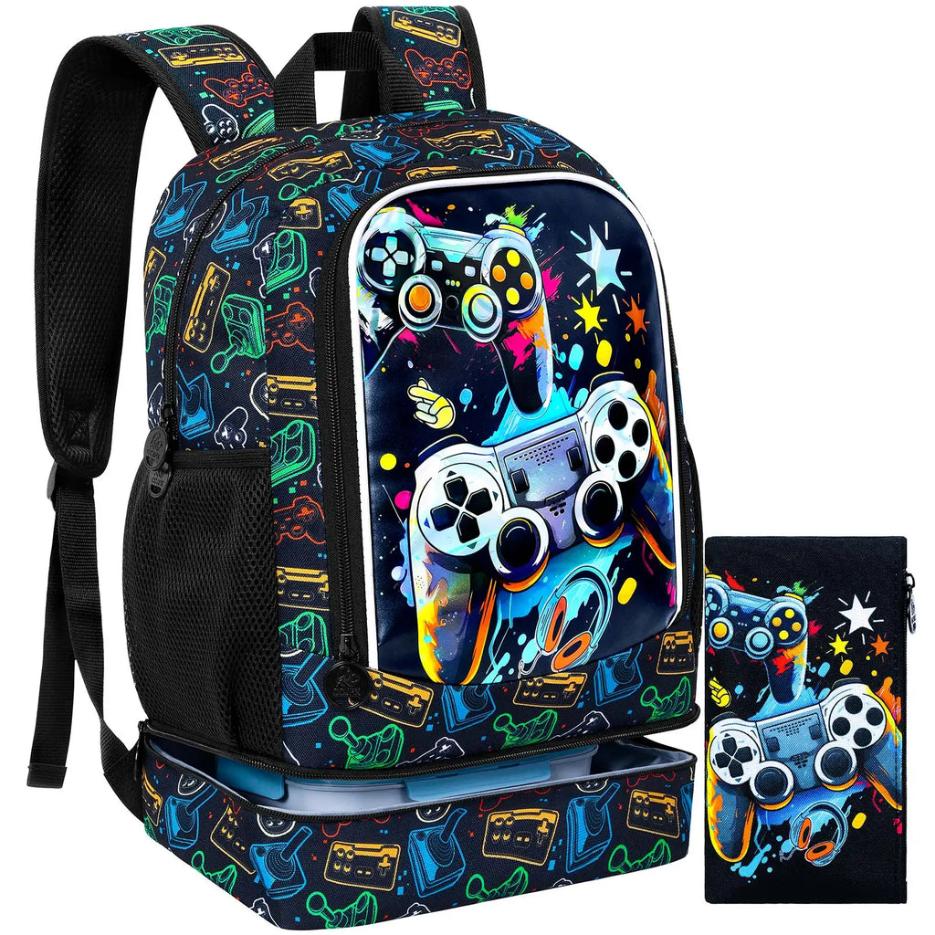 Boys' School Backpack Set – Built-In Lunch Bag Compartment Divina Constitutio