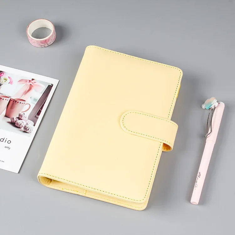 Macaron Series PU Leather Notebook Cover – A5/A6 Clip-On Binder Divina Constitutio