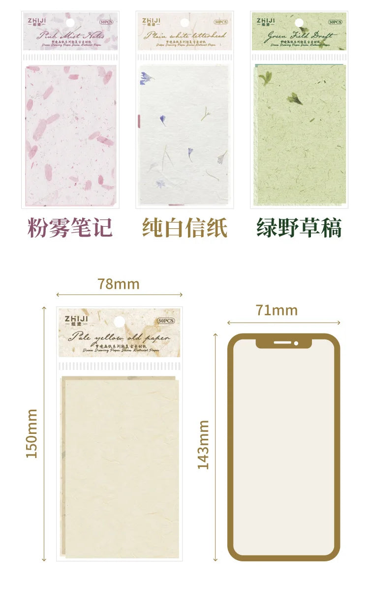 Cleaned-up Title:
Dreamland Memo Pad – 50pcs Decorative Paper for Journaling & Scrapbooking Divina Constitutio