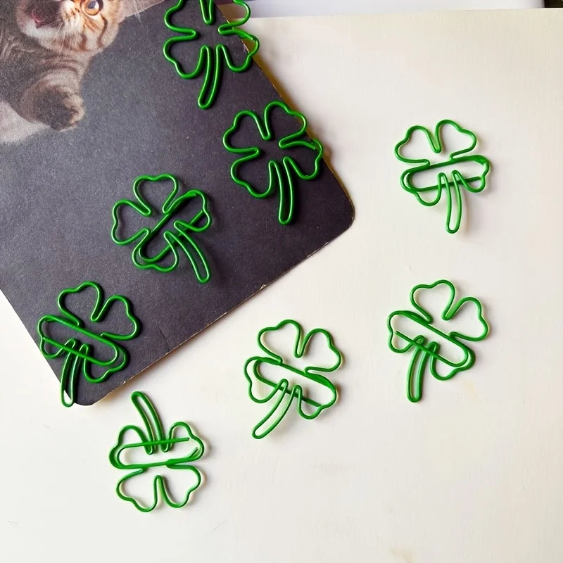 Four-Leaf Clover Paper Clips – Lucky Decorative Document Clips Kairos & Co.