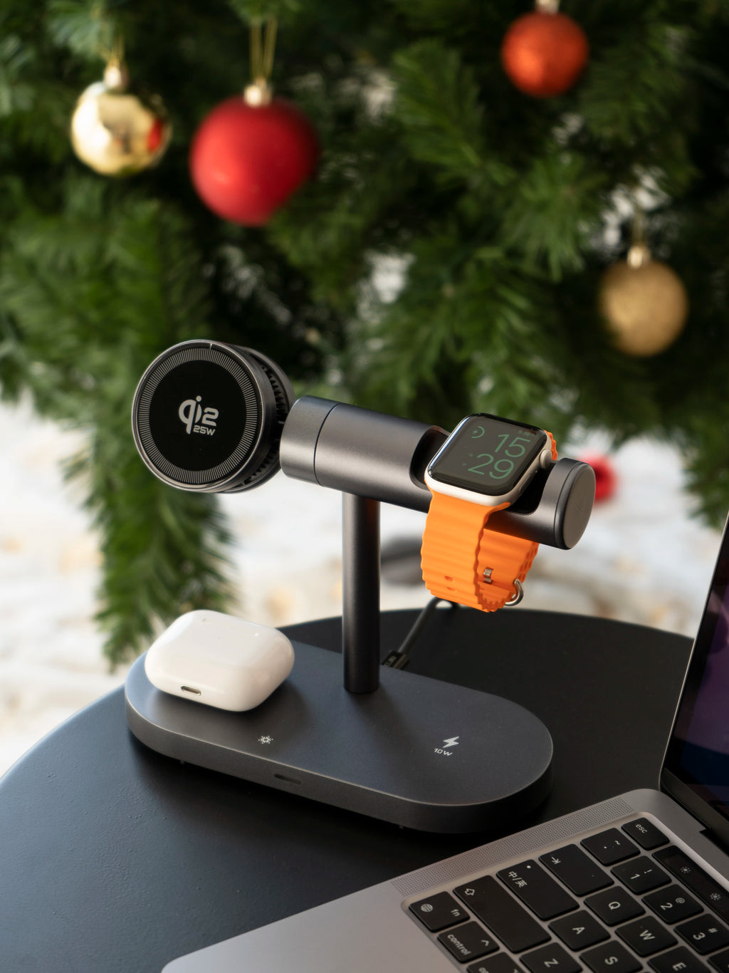 7-in-1 Magnetic Wireless Charging Stand — 25W Qi2.2 Fast Charger with Cooling Fan & LED for iPhone, Watch & AirPods Kairos & Co.