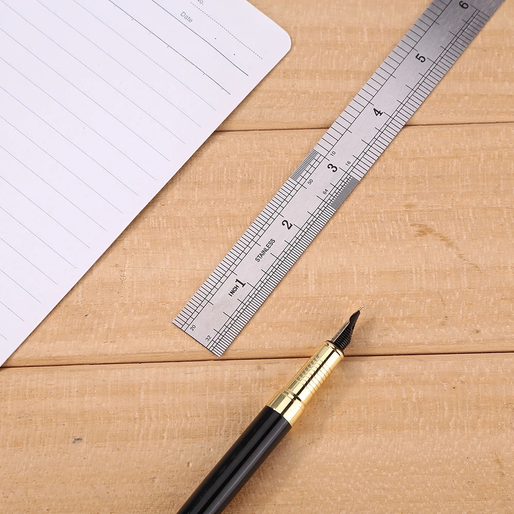 Stainless Steel Ruler – Double-Sided Metal Straight Ruler (150mm-500mm) Divina Constitutio