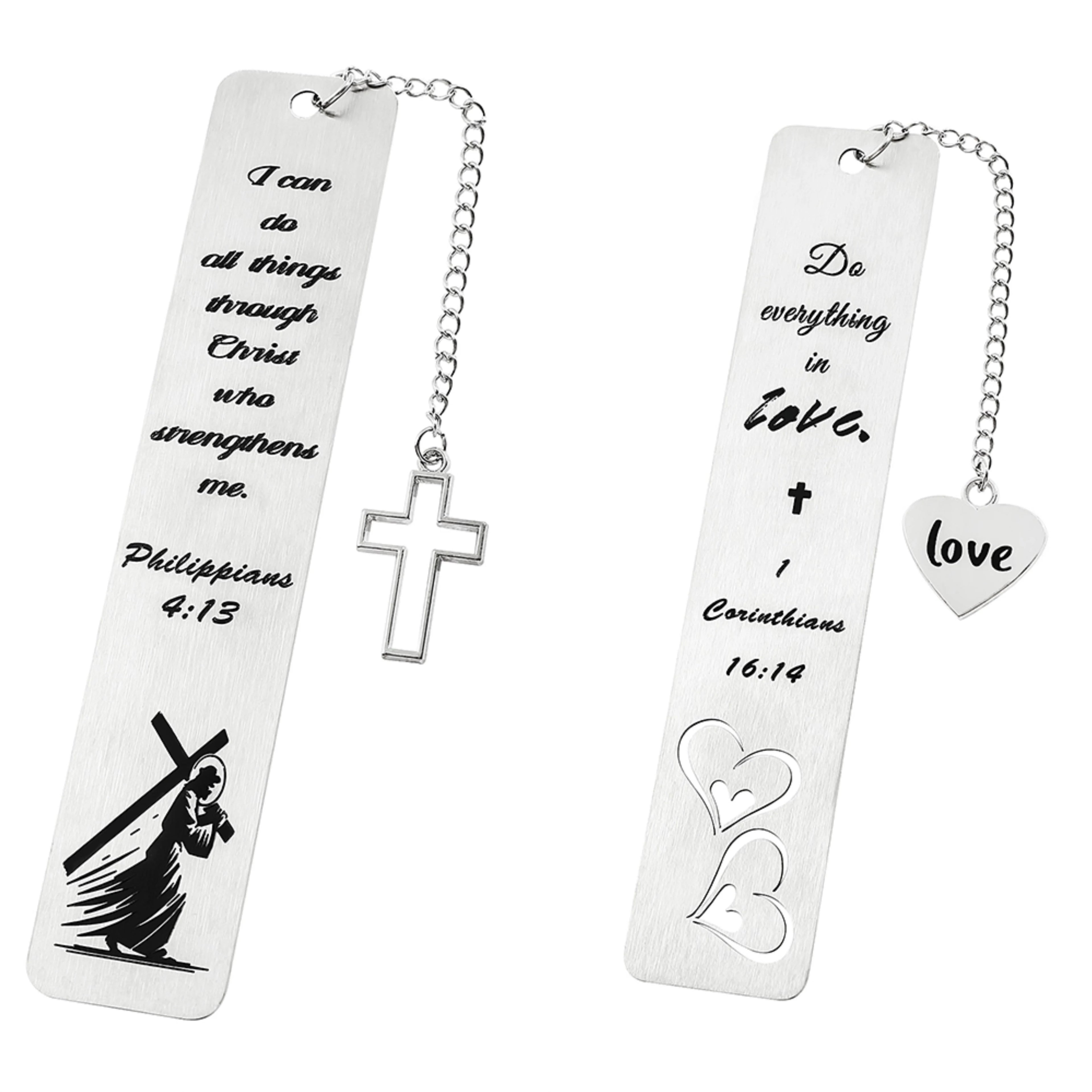 Cross Charm Metal Bookmark – Faith-Inspired Gift Divina Constitutio
