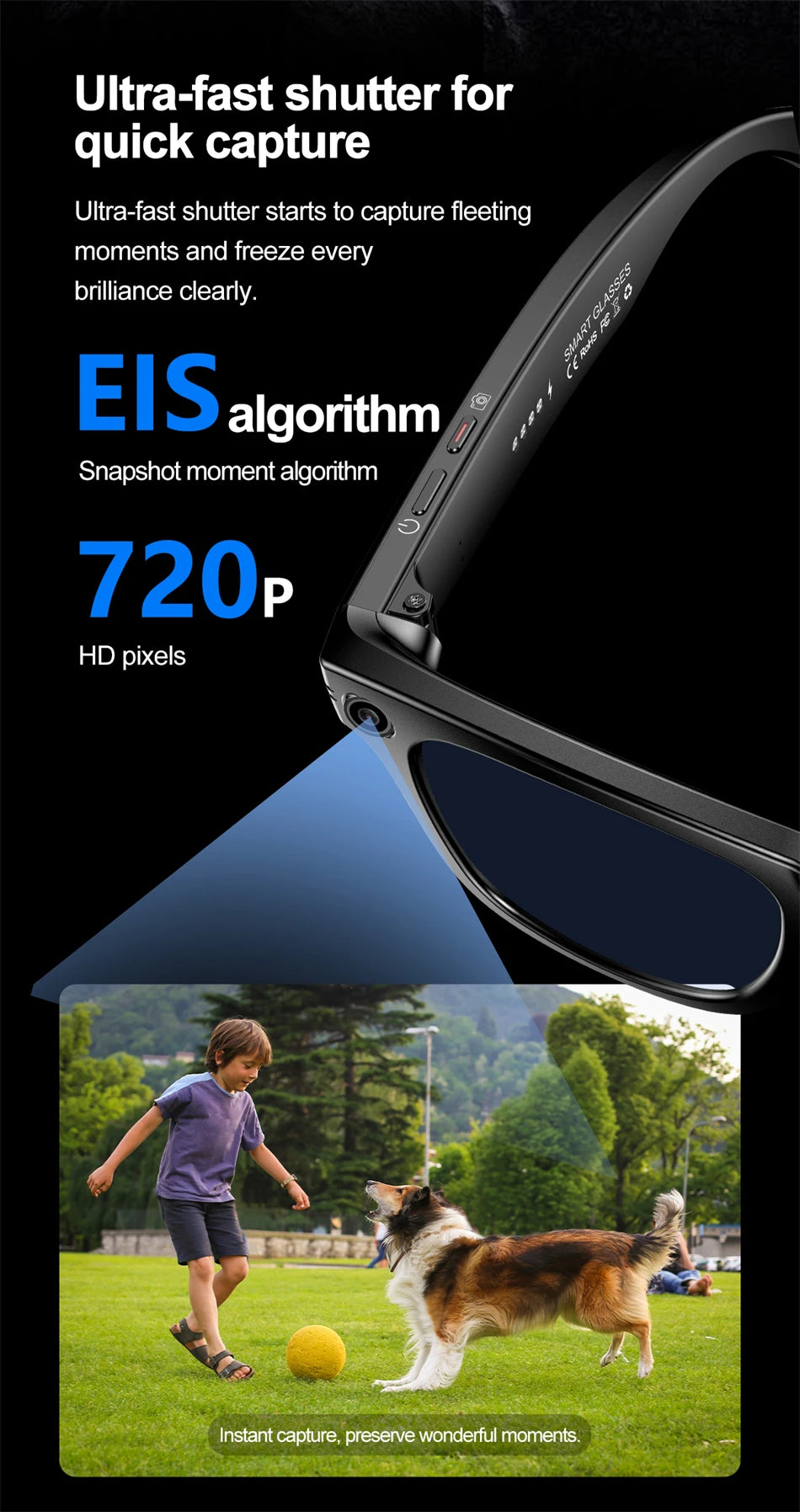 LIGE AI Smart Glasses – Camera Sunglasses with Bluetooth Calling Divina Constitutio