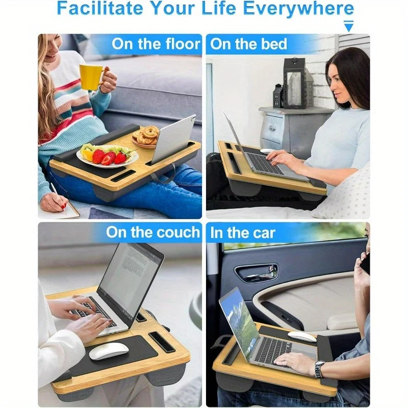 Multi-Function Laptop Table – Tablet/Phone Holder, Portable Handle, Home & Car Use Divina Constitutio