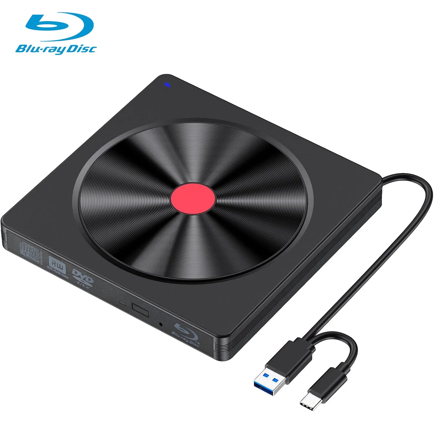 Portable External Blu-ray Drive – USB 3.0 & USB-C CD/DVD/BD Reader & Burner Kairos & Co.