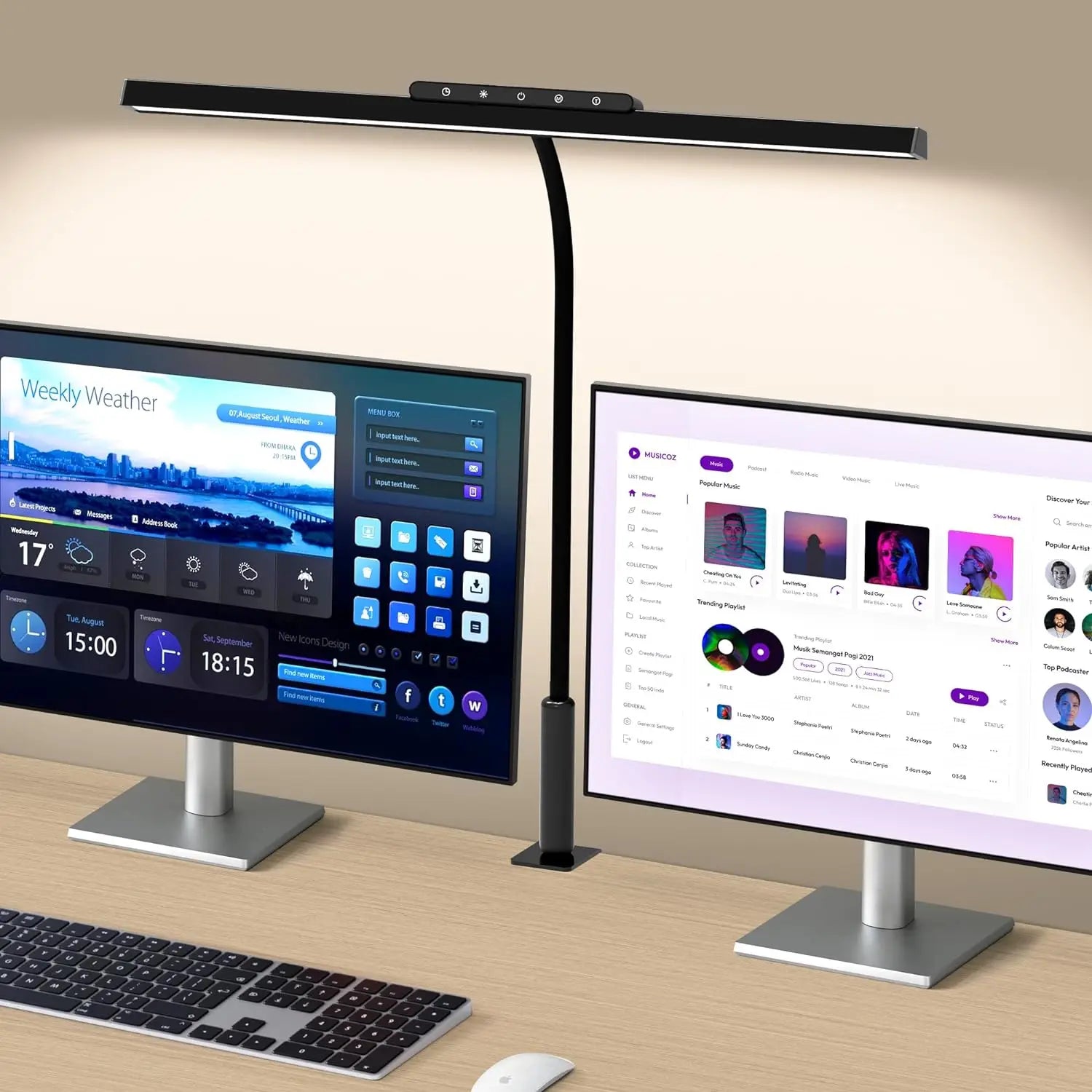 LED Desk Lamp with Clamp – 3 Color Modes & Stepless Dimming Kairos & Co.