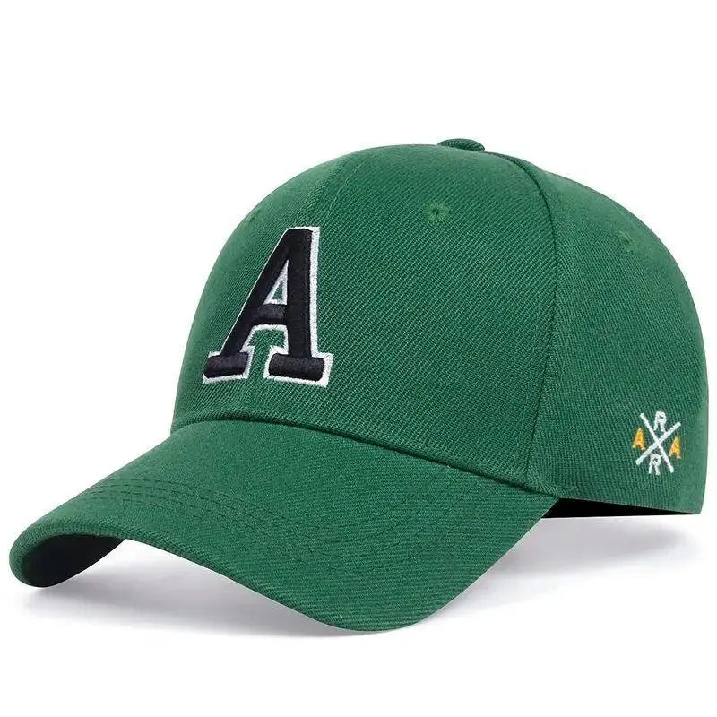 Unisex Simple Letter A Embroidery Baseball Caps Spring and Autumn Outdoor Adjustable Casual Hat Sunscreen Hat Stone's Store