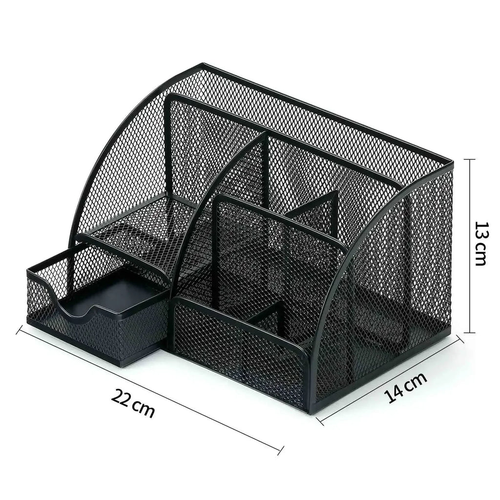 Large Capacity Metal Pen Holder & Desktop Storage Organizer Kairos & Co.