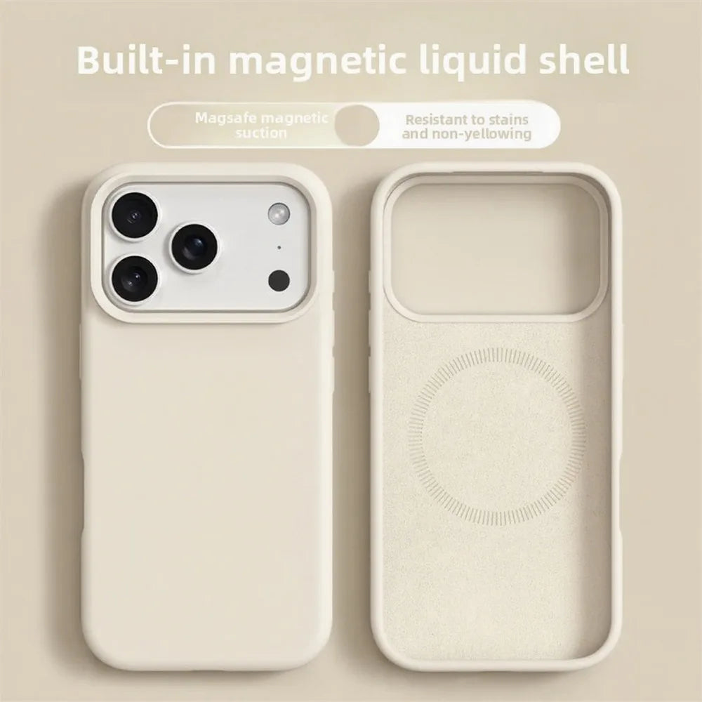 Magnetic Liquid Silicone Case for iPhone 17 & iPhone 16 Pro Max – Soft Bumper Protective Cover Kairos & Co.
