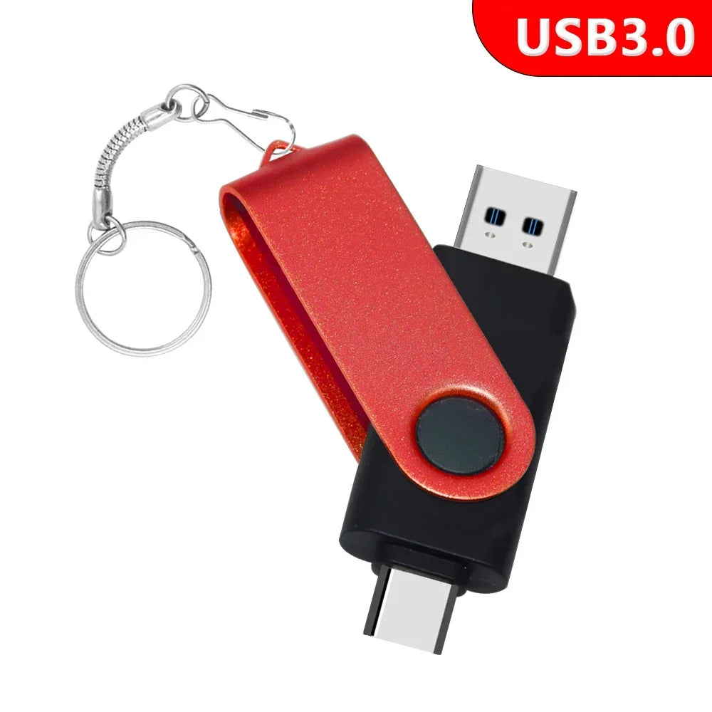 2-in-1 USB 3.0 & Type-C Flash Drive – Rotating Pendrive (16GB-256GB) Divina Constitutio