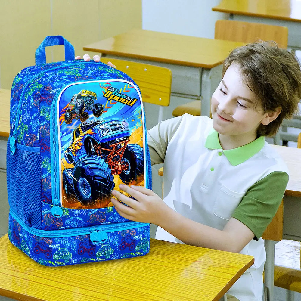 Boys' School Backpack Set – Built-In Lunch Bag Compartment Divina Constitutio