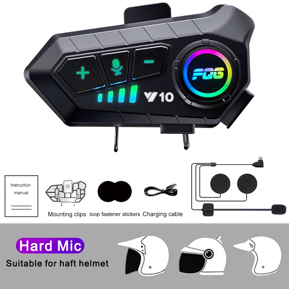 Bluetooth 5.3 Helmet Headset Wireless Hands-free Call Phone Kit Motorcycle Waterproof Earphone MP3 Music Player Speaker for Moto Kairos & Co.