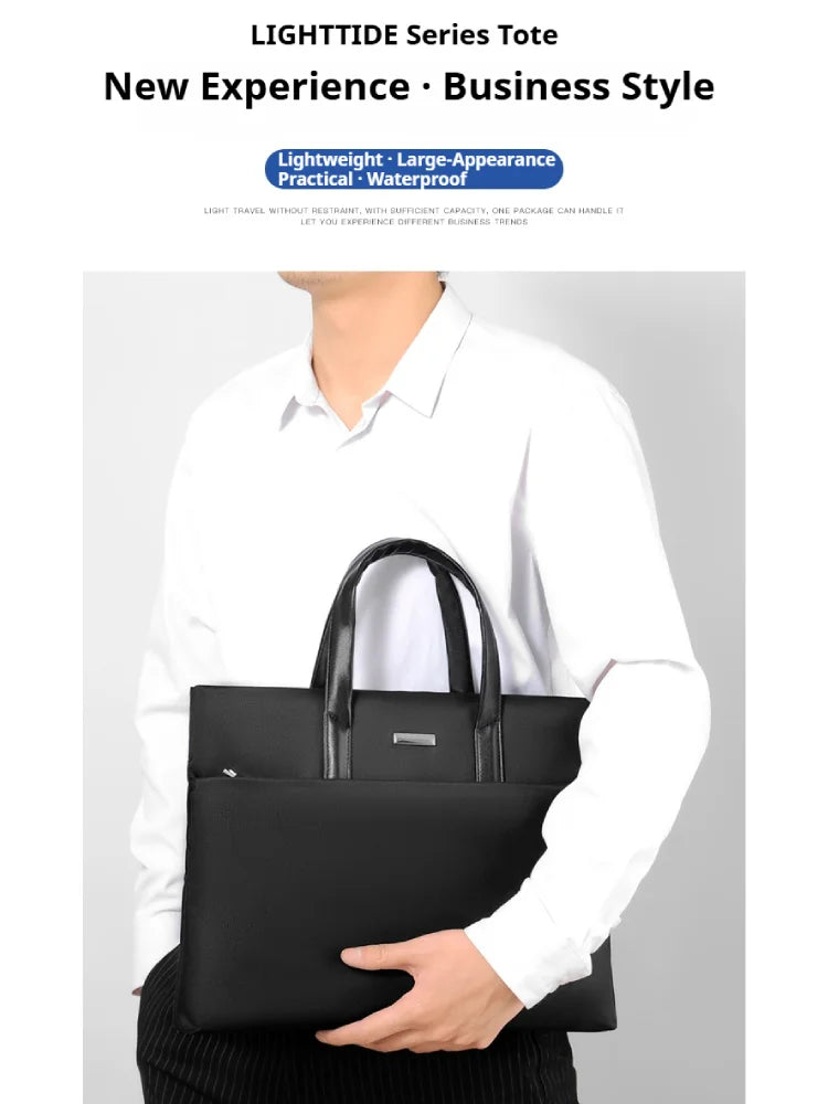 Men's Laptop Briefcase – Business Tote with Notebook Compartment Divina Constitutio