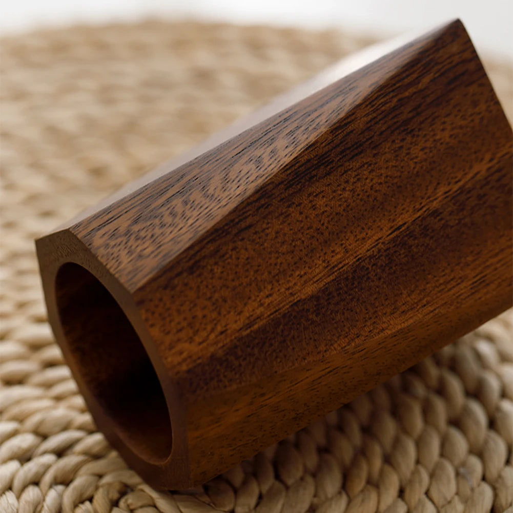 Walnut Wood Pen Holder – Vintage Desktop Stationery Organizer Kairos & Co.