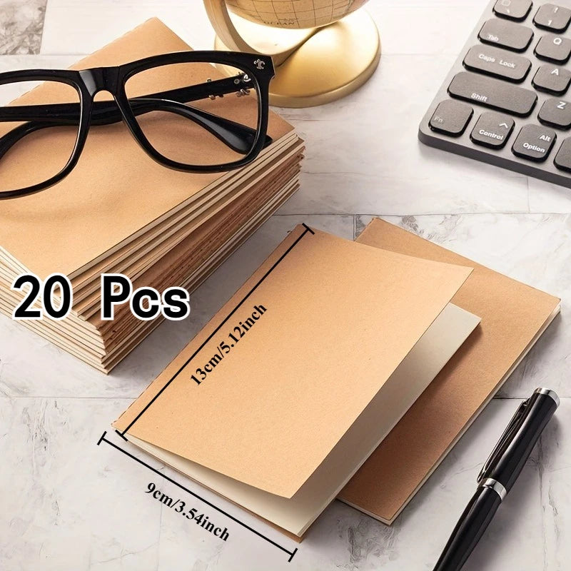 Mini Pocket Notebook (5/10/20pcs) – Blank Unlined Journal, 5.12x3.54" Divina Constitutio