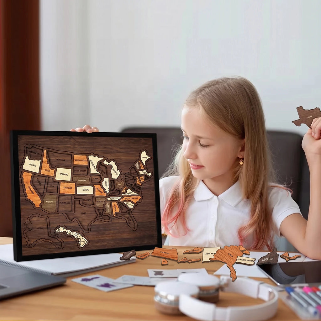 MapQuest™ USA Puzzle 🗺️✨ — Build Your Travel Memories TOP-TECH Store