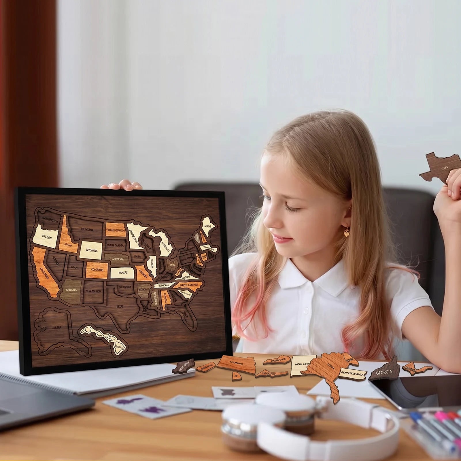 MapQuest™ USA Puzzle 🗺️✨ — Build Your Travel Memories TOP-TECH Store