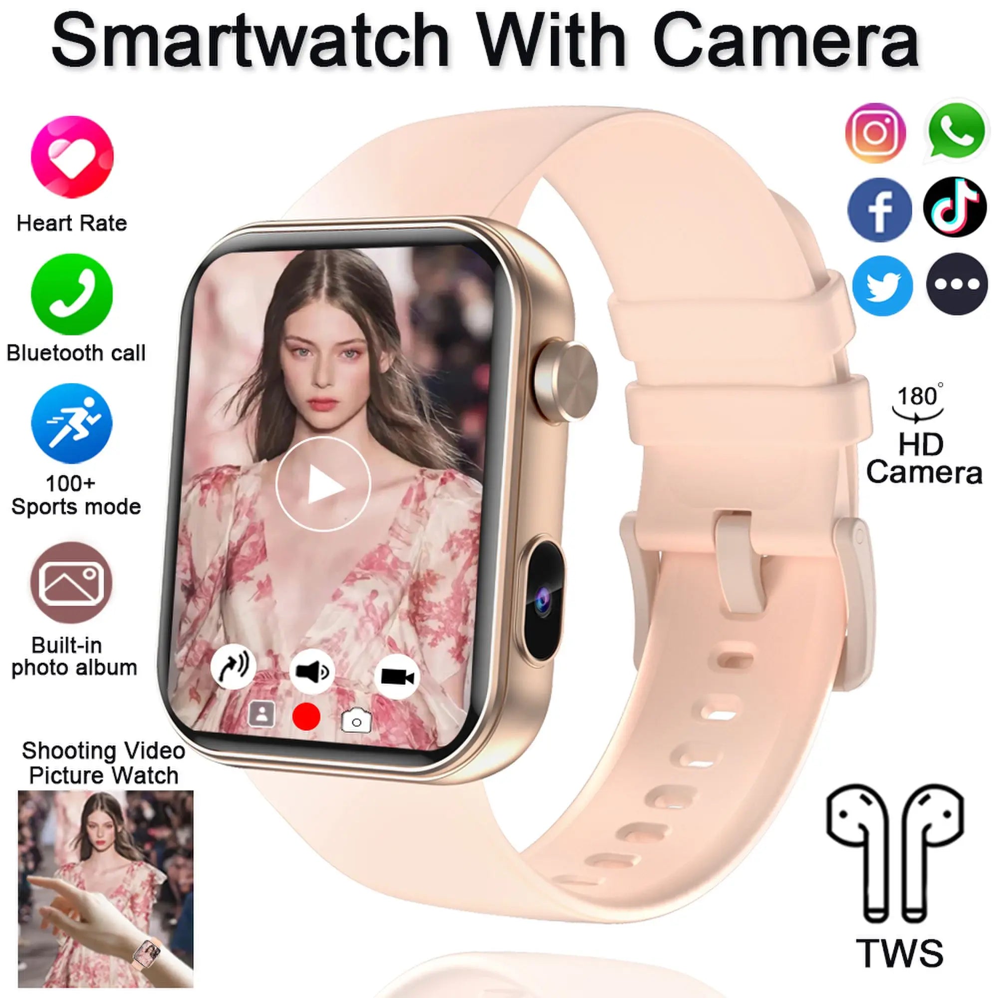 Smart Watch with Camera & Fitness Tracking – Bluetooth Calling Divina Constitutio