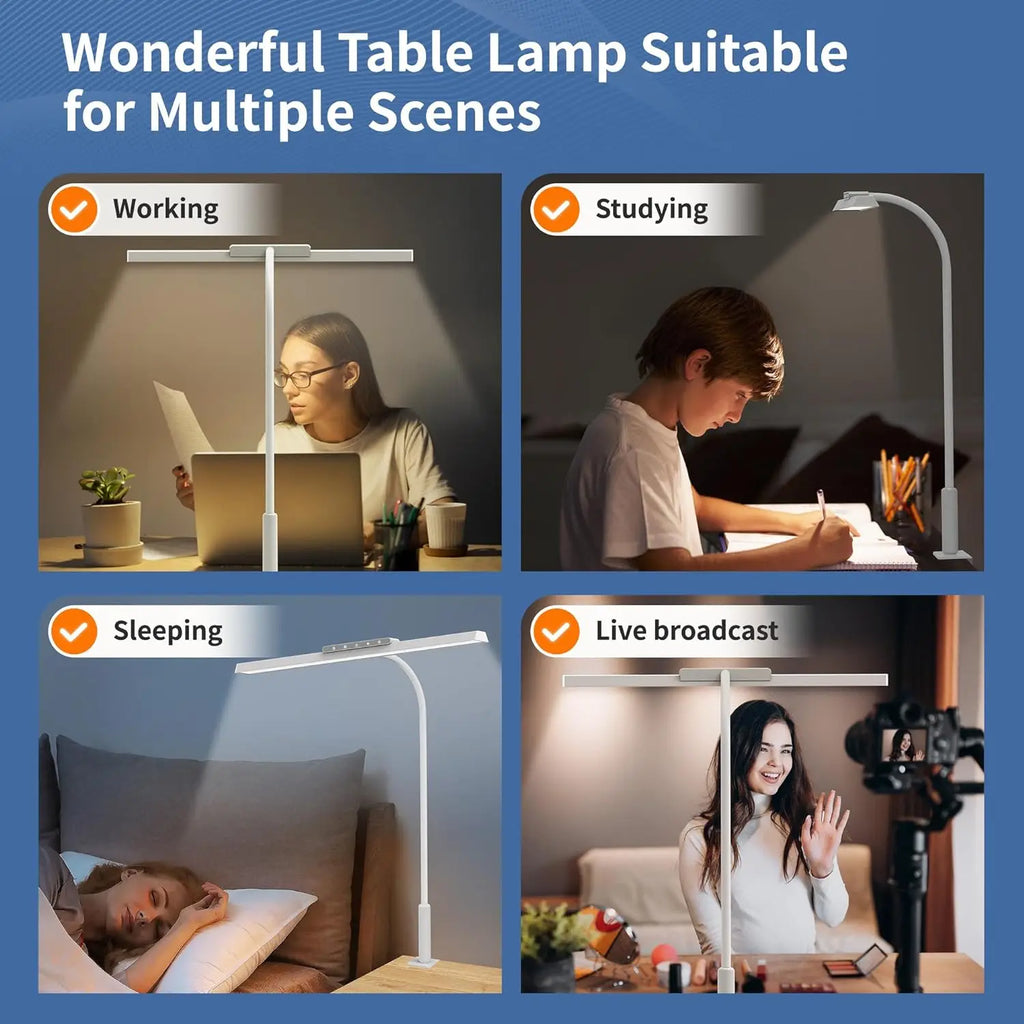 LED Desk Lamp with Clamp – 3 Color Modes & Stepless Dimming Kairos & Co.