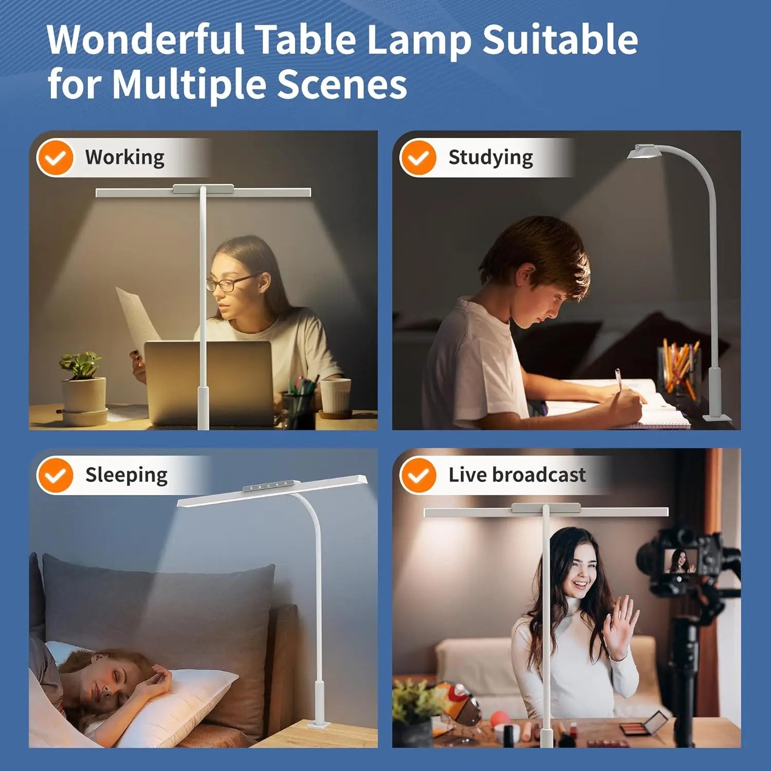 LED Desk Lamp with Clamp – 3 Color Modes & Stepless Dimming Kairos & Co.