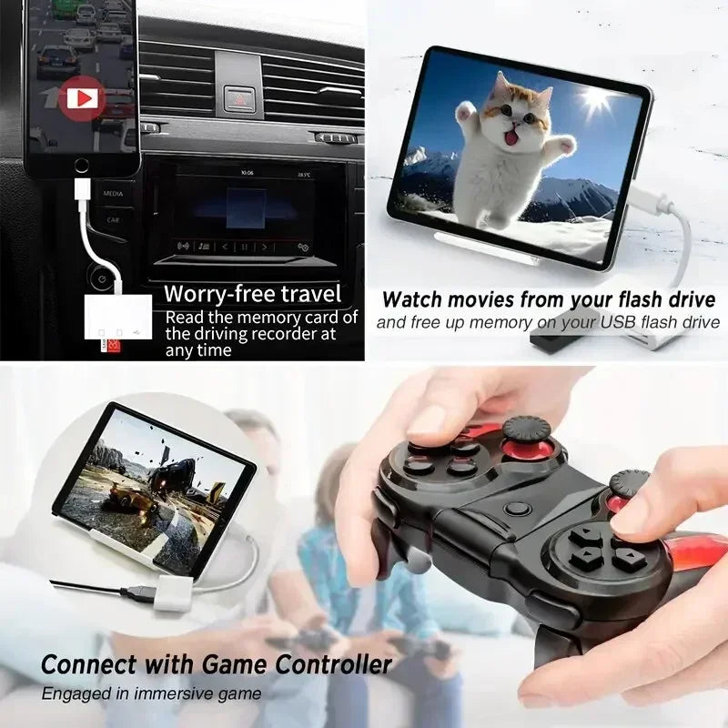 USB-C 3-in-1 SD & TF Memory Card Reader – OTG Adapter Kairos & Co.