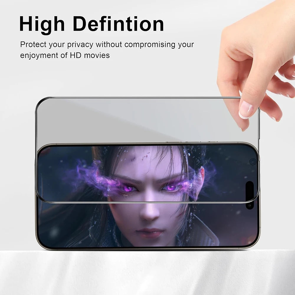 iPhone 11-17 Privacy Screen Protector 4-Pack – Anti-Spy Tempered Glass, Full Cover, 9H Kairos & Co.