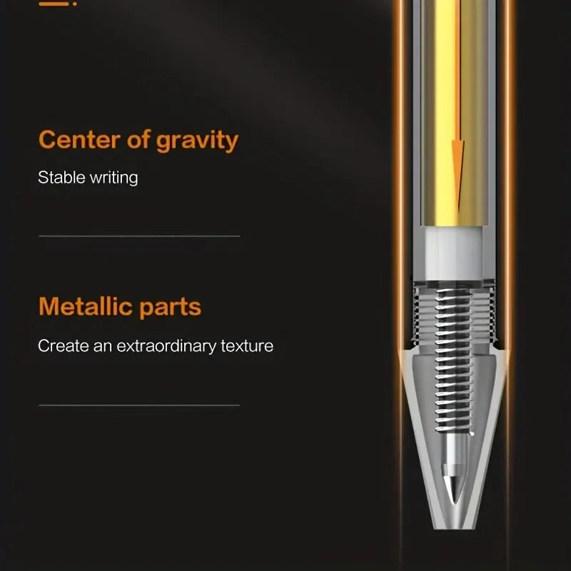 Deli Signature Gel Pen – Metal Body, Smooth Ink, 9.5mm Divina Constitutio